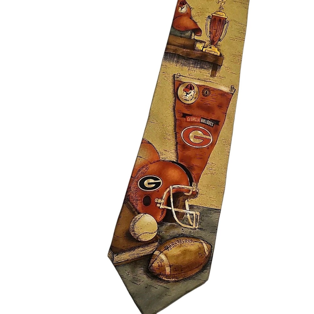 Eagles Wings Georgia Bulldogs 100% Silk Neck Tie NCAA Football Baseball